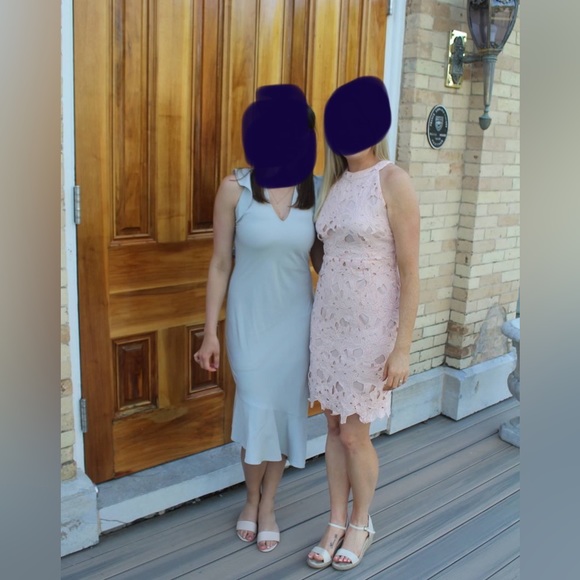 Light pink lace halter dress. Size 8 - Picture 5 of 5